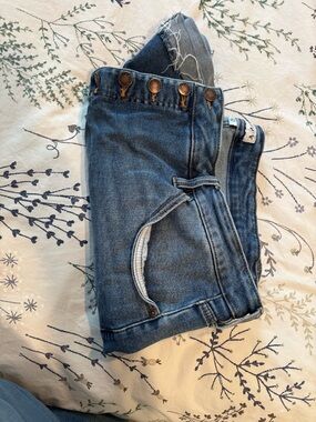 Ava & Viv Blue Denim Women’s Overalls with Button Detail